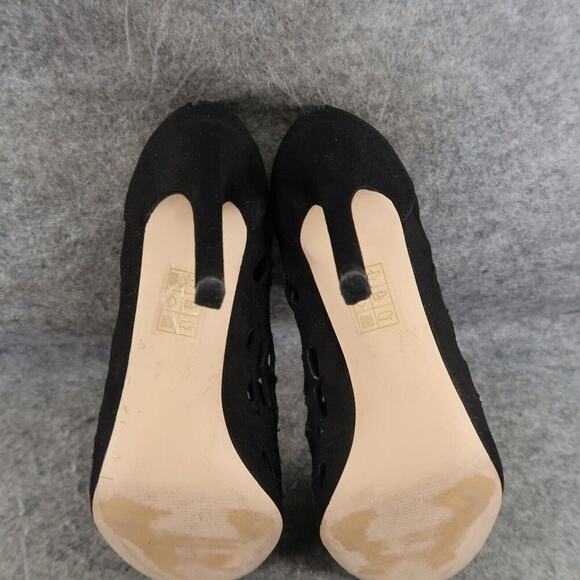 Aldo Shoes Womens 7 Pumps Stilettos Caged Laser Cut Fashion Zip Black Open Toe - Picture 11 of 13